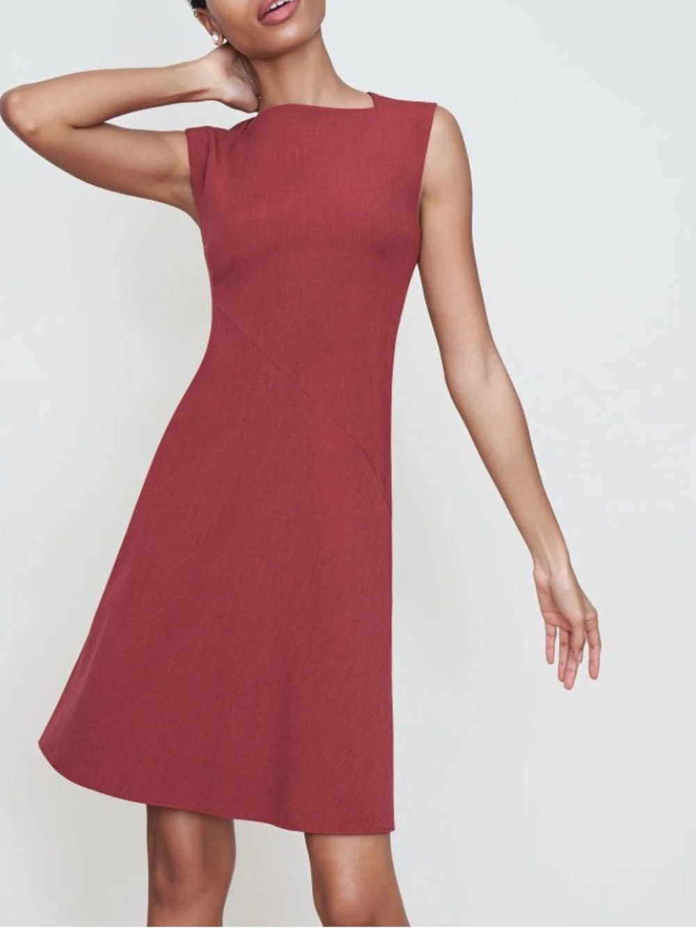 MM Lafleur The Pauline Dress in Brick Red 12